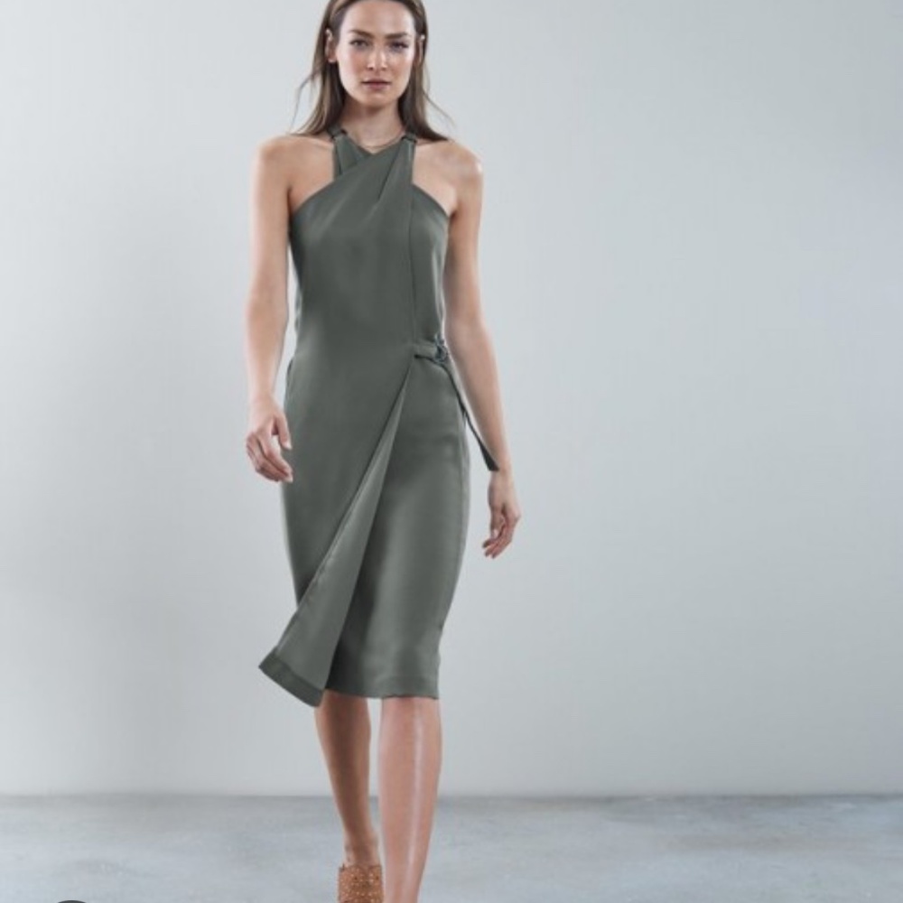 REISS Beda Cross Wrap Dress